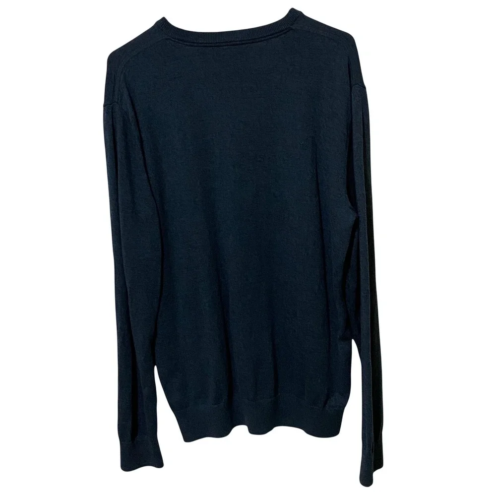 Banana Republic Pima Cotton Cashmere Mens‎ V-neck Sweater L Ivy League Heritage